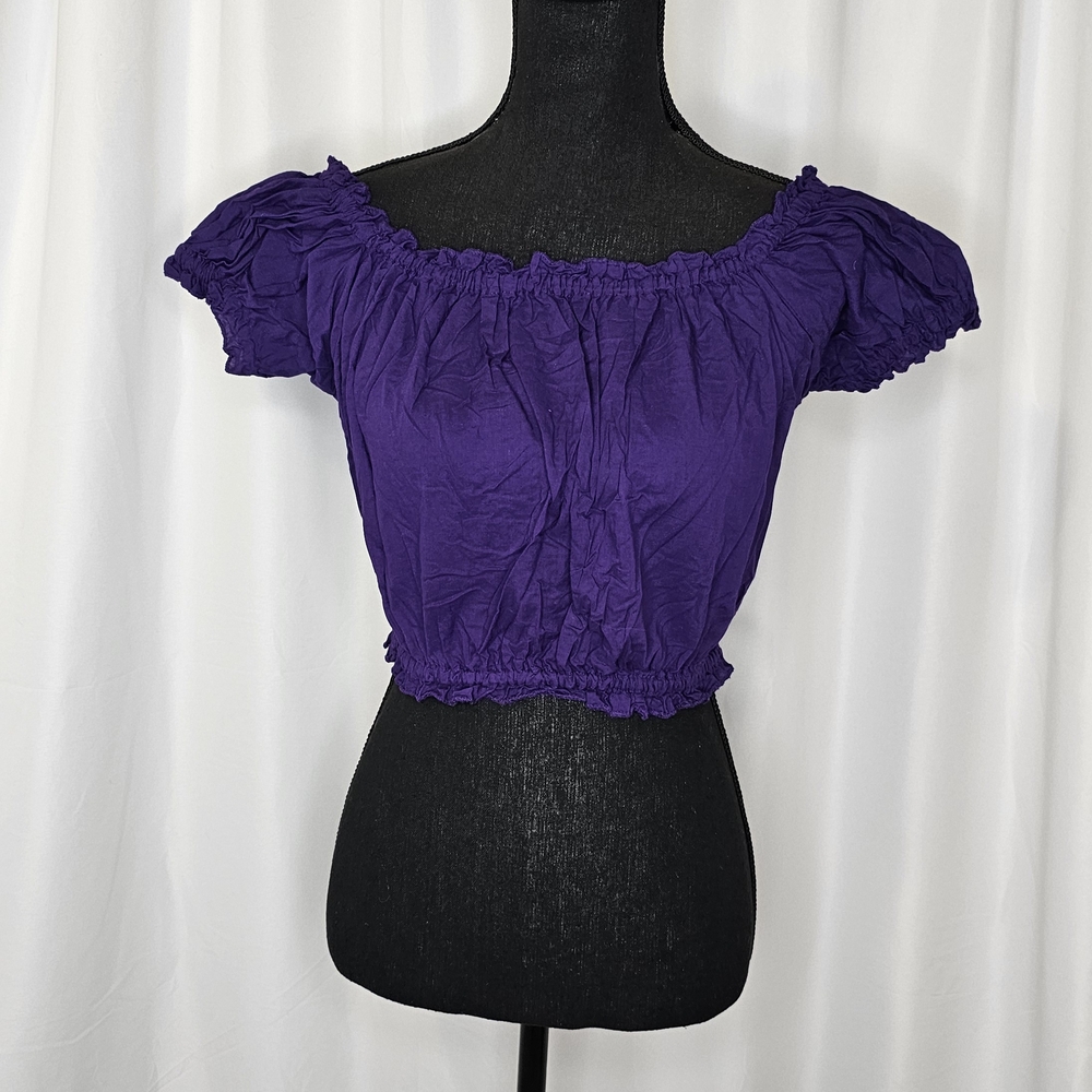 2/$25 Purple Off-Shoulder Women's Top Med Up To Bra SZ36 36 XL BRA SZ48